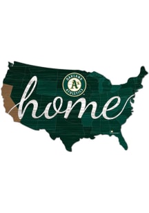 Oakland Athletics USA Shape Cutout Sign - Green