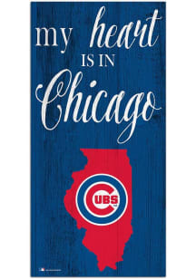 Chicago Cubs My Heart State Sign - Blue