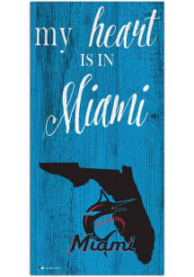 Miami Marlins My Heart State Sign - Blue