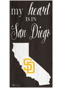 San Diego Padres My Heart State Sign - Brown