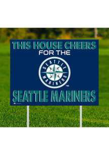 Seattle Mariners This House Cheers For Yard Sign - Navy Blue