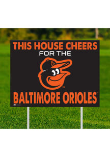 Baltimore Orioles This House Cheers For Yard Sign - Orange