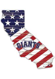 San Francisco Giants 12 Inch USA State Cutout Sign - Orange