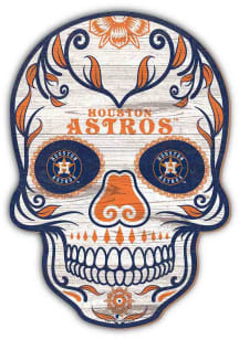 Houston Astros 12 Inch Sugar Skull Sign - Navy Blue