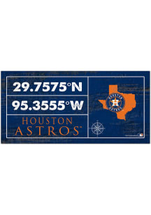 Houston Astros Horizontal Coordinate Sign - Navy Blue