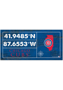 Chicago Cubs Horizontal Coordinate Sign - Blue