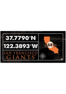 San Francisco Giants Horizontal Coordinate Sign - Orange