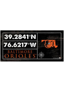 Baltimore Orioles Horizontal Coordinate Sign - Orange