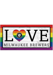 Milwaukee Brewers LGBTQ Love Sign - Navy Blue