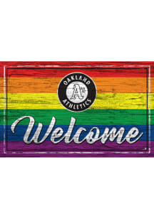 Oakland Athletics Welcome Pride Sign - Green