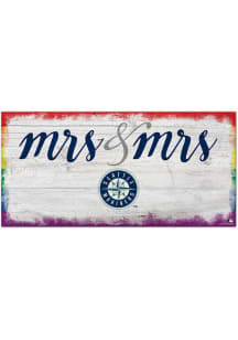 Seattle Mariners Mrs and Mrs Sign - Navy Blue