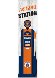 Houston Astros Retro Pump Leaner Sign - Navy Blue