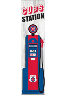 Chicago Cubs Retro Pump Leaner Sign - Blue