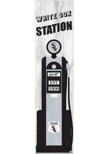 Chicago White Sox Retro Pump Leaner Sign - Black