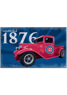 Chicago Cubs Established Truck Sign - Blue