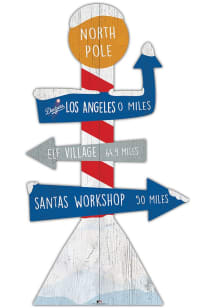 Los Angeles Dodgers Holiday Direction Yard Sign - Blue