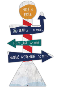 Seattle Mariners Holiday Direction Yard Sign - Navy Blue