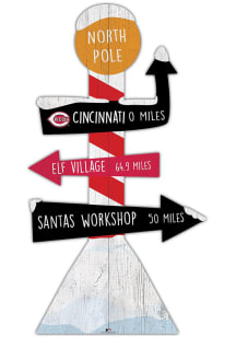 Cincinnati Reds Holiday Direction Yard Sign - Red