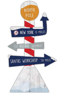 New York Yankees Holiday Direction Yard Sign - Blue