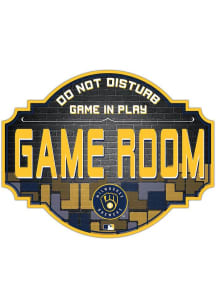 Milwaukee Brewers 24 Inch Game Room Tavern Sign - Navy Blue