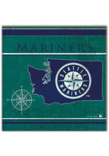 Seattle Mariners Coordinates Sign - Navy Blue