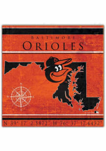 Baltimore Orioles Coordinates Sign - Orange