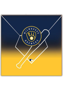 Milwaukee Brewers Goal Gradient Sign - Navy Blue