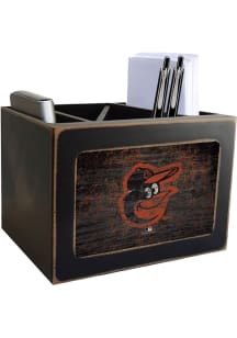 Baltimore Orioles Distressed Desktop Organizer Desk Accessory