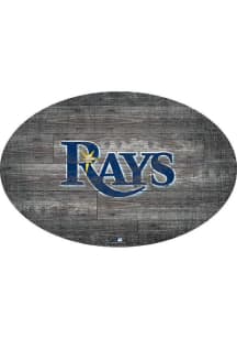 Tampa Bay Rays 46 Inch Distressed Wood Sign - Blue