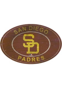 San Diego Padres 46 Inch Heritage Oval Sign - Brown