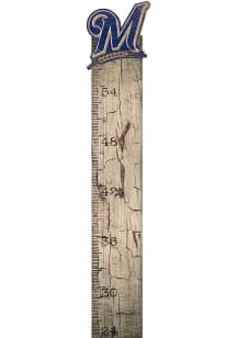 Milwaukee Brewers Growth Chart Sign - Navy Blue