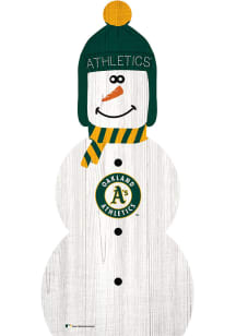 Oakland Athletics Snowman Leaner Sign - Green