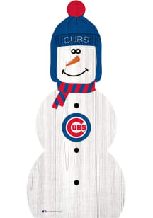 Chicago Cubs Snowman Leaner Sign - Blue