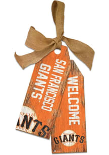 San Francisco Giants Team Tags Sign - Orange