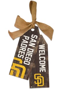 San Diego Padres Team Tags Sign - Brown