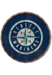 Seattle Mariners Cracked Color 16 Inch Barrel Top Sign - Navy Blue