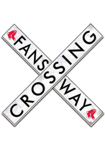 Boston Red Sox 48 Inch Fans Way Crossing Wall Art - Red