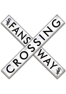 Chicago White Sox 48 Inch Fans Way Crossing Wall Art - Black