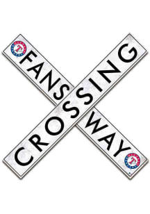 Texas Rangers 24 Inch Fans Way Crossing Wall Art - Blue