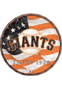 San Francisco Giants Flag 16 Inch Barrel Top Sign - Orange