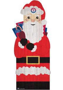 Texas Rangers 31 Inch Santa Leaner Sign - Navy Blue