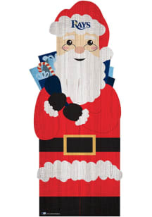 Tampa Bay Rays 31 Inch Santa Leaner Sign - Navy Blue