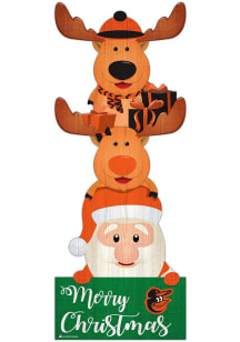 Baltimore Orioles 31 Inch Santa Stack Leaner Sign - Orange
