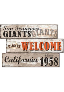 San Francisco Giants Welcome 3 Plank Sign - Orange