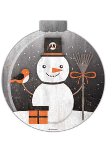 San Francisco Giants Snowglobe 12 Inch Sign - Orange