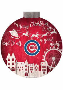 Chicago Cubs Christmas Village Sign - Blue