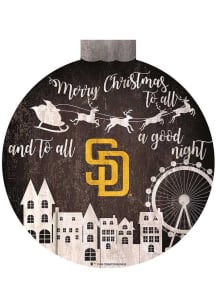 San Diego Padres Christmas Village Sign - Brown