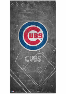 Chicago Cubs Chalk Playbook Sign - Blue