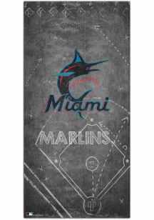 Miami Marlins Chalk Playbook Sign - Blue
