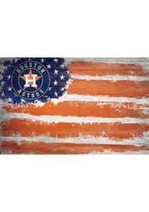 Houston Astros Flag 17x26 Sign - Orange